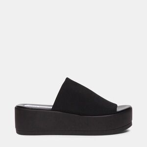 Steve Madden Black Slide Sandals